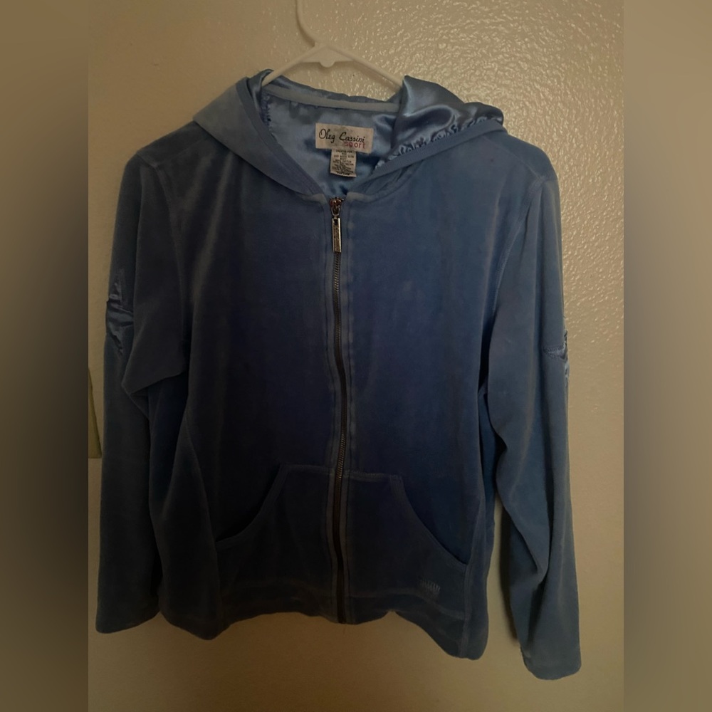 Blue y2k star velvet jacket